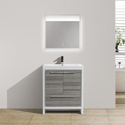 Dolce 30" Freestanding Bathroom Vanity with Reinforced Acrylic Integrated Sink Top