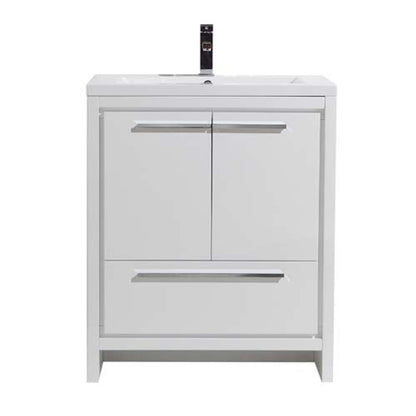 Dolce 30" Freestanding Bathroom Vanity with Reinforced Acrylic Integrated Sink Top