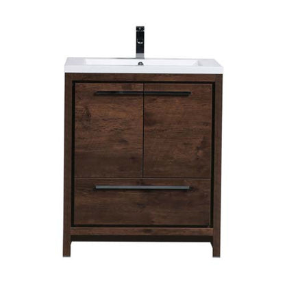 Dolce 30" Freestanding Bathroom Vanity with Reinforced Acrylic Integrated Sink Top