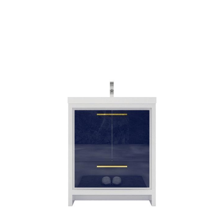 Dolce 30" Freestanding Bathroom Vanity with Reinforced Acrylic Integrated Sink Top