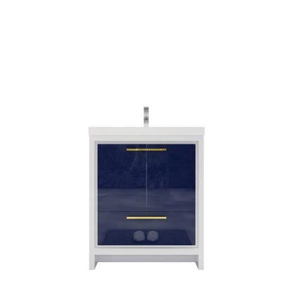 Dolce 30" Freestanding Bathroom Vanity with Reinforced Acrylic Integrated Sink Top