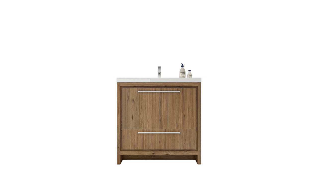 Dolce 36" Freestanding Bathroom Vanity with Reinforced Acrylic Integrated Sink Top