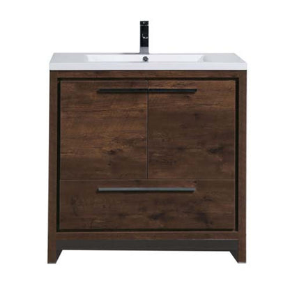 Dolce 36" Freestanding Bathroom Vanity with Reinforced Acrylic Integrated Sink Top