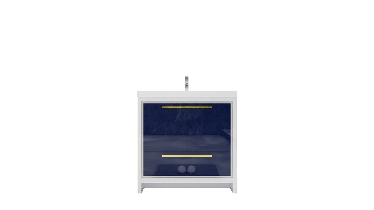 Dolce 36" Freestanding Bathroom Vanity with Reinforced Acrylic Integrated Sink Top