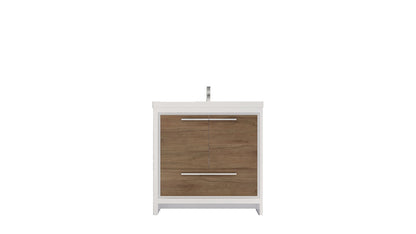 Dolce 36" Freestanding Bathroom Vanity with Reinforced Acrylic Integrated Sink Top