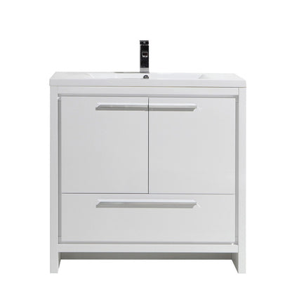 Dolce 36" Freestanding Bathroom Vanity with Reinforced Acrylic Integrated Sink Top