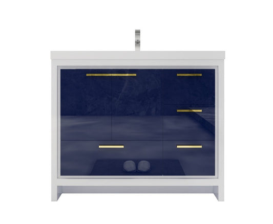 Dolce 42" Freestanding Bathroom Vanity with Reinforced Acrylic Integrated Sink Top