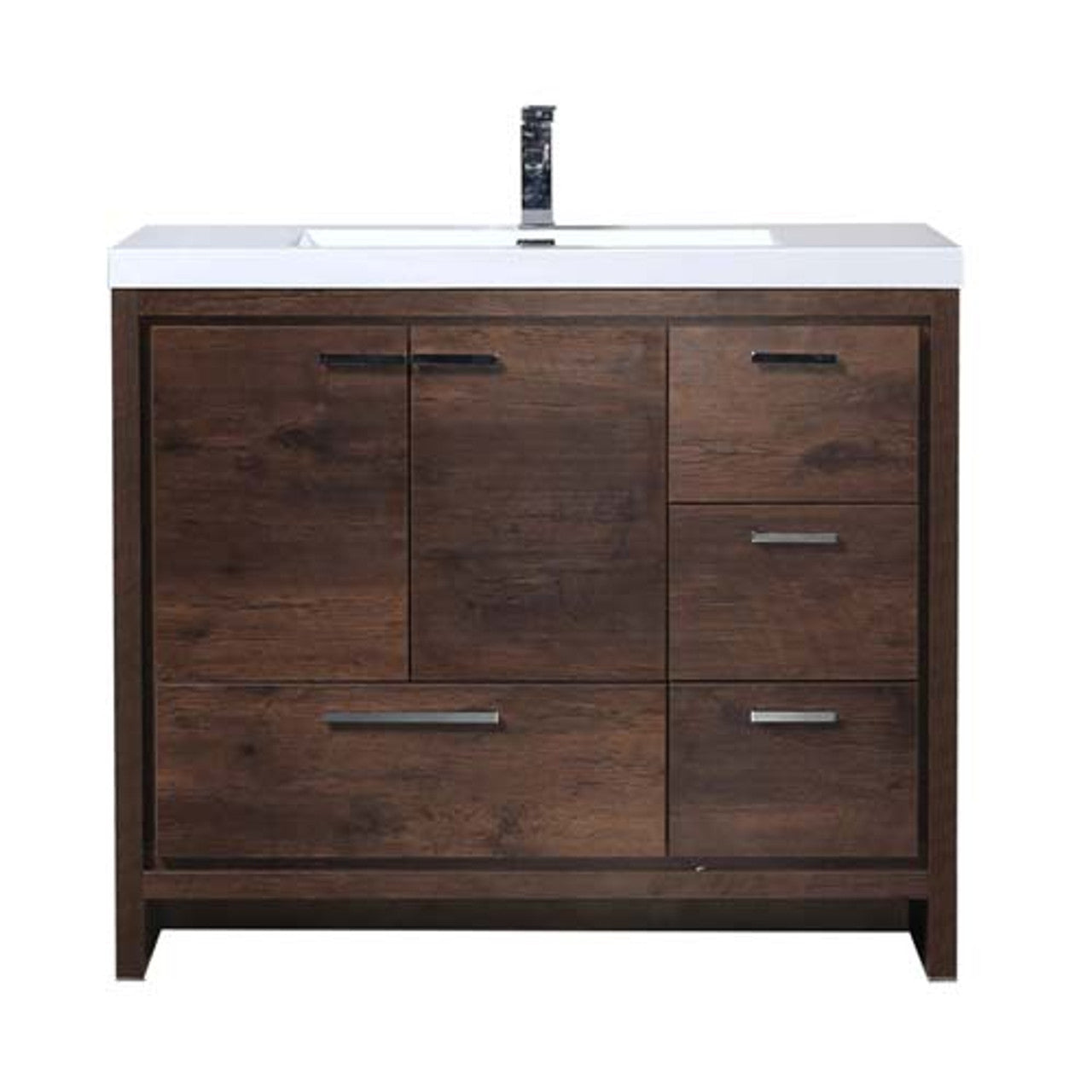 Dolce 42" Freestanding Bathroom Vanity with Reinforced Acrylic Integrated Sink Top