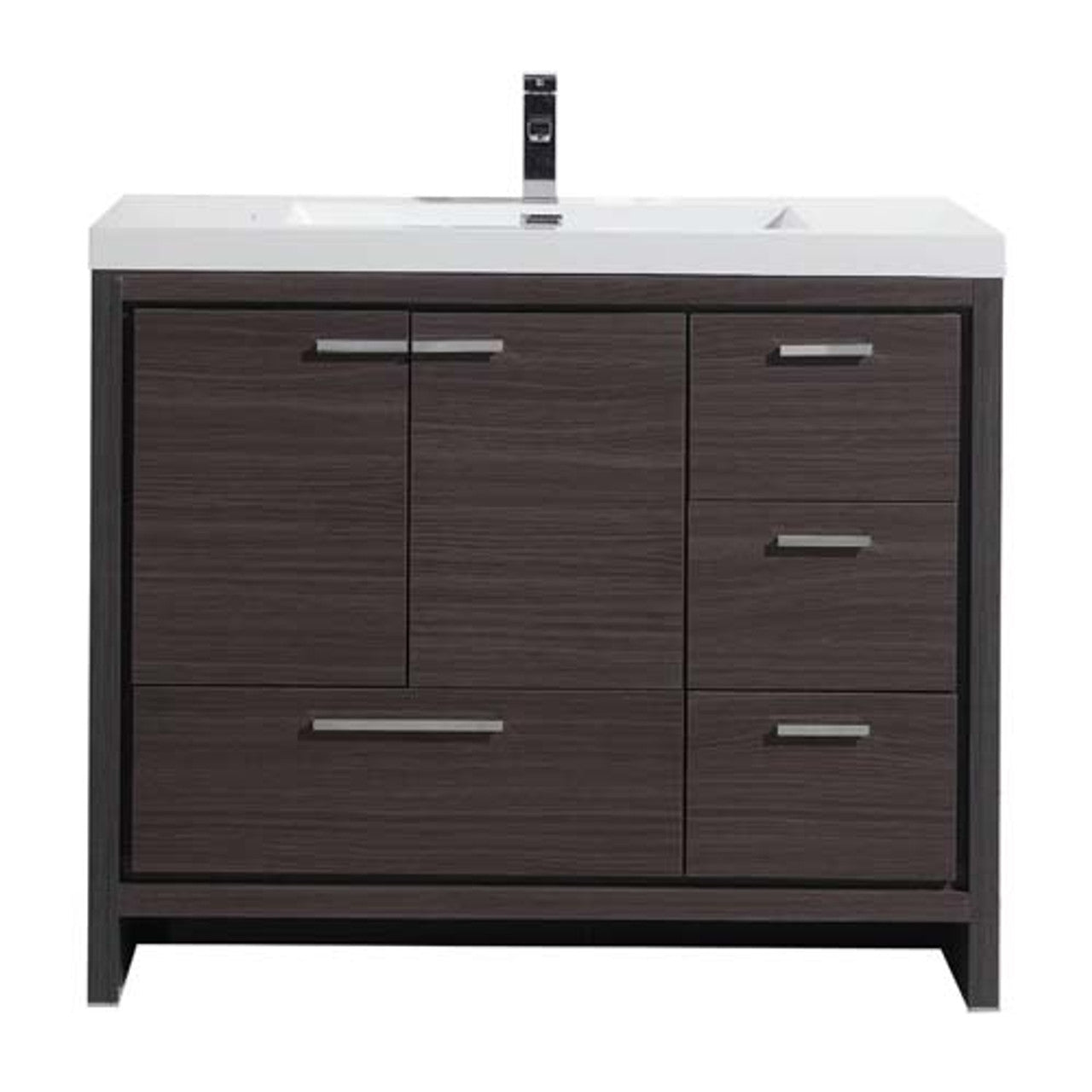 Dolce 42" Freestanding Bathroom Vanity with Reinforced Acrylic Integrated Sink Top