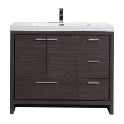 Dolce 42" Freestanding Bathroom Vanity with Reinforced Acrylic Integrated Sink Top