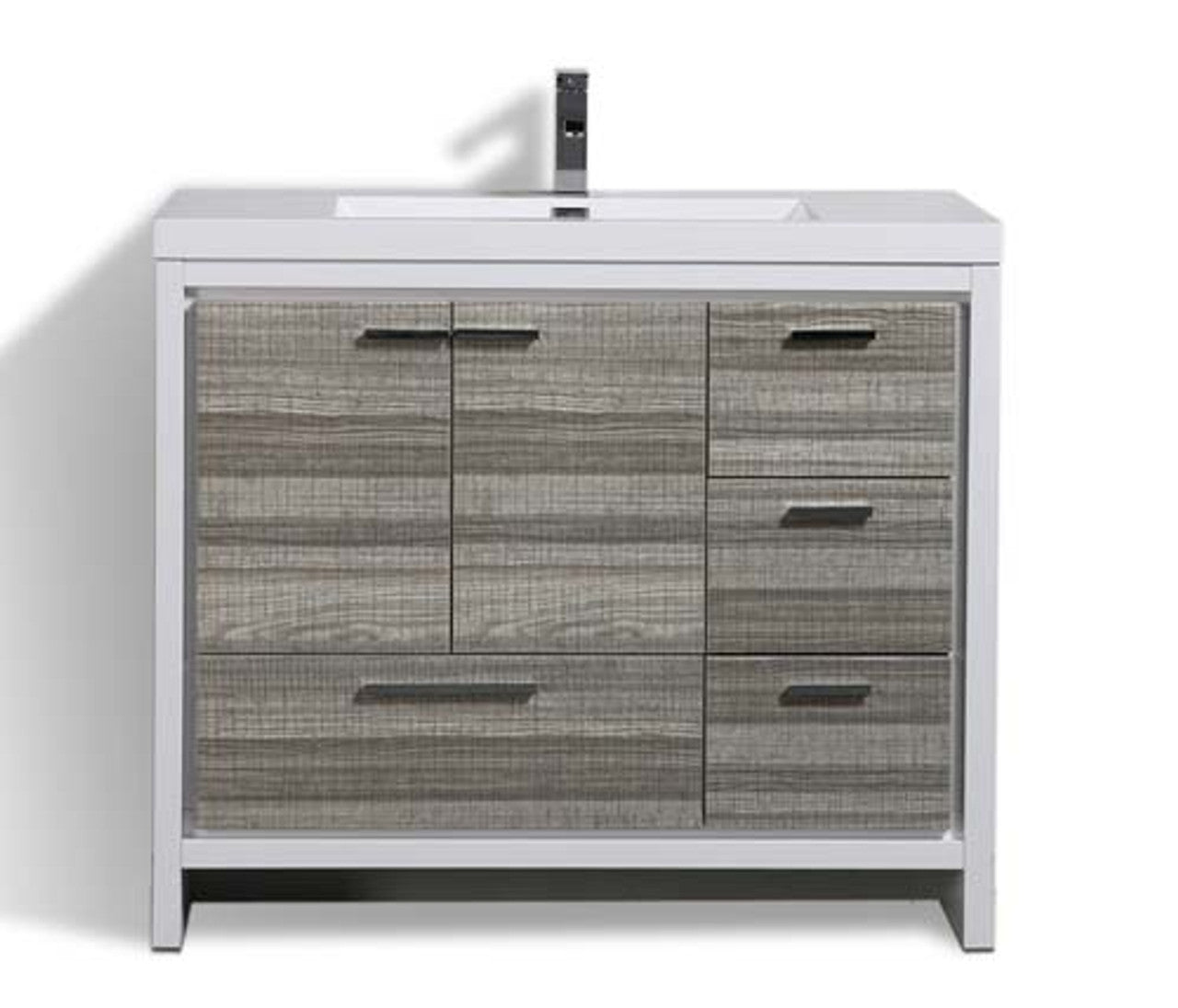 Dolce 42" Freestanding Bathroom Vanity with Reinforced Acrylic Integrated Sink Top