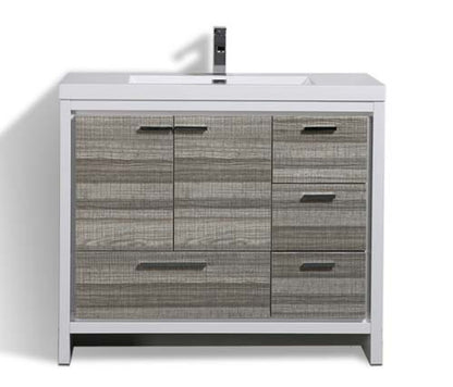 Dolce 42" Freestanding Bathroom Vanity with Reinforced Acrylic Integrated Sink Top