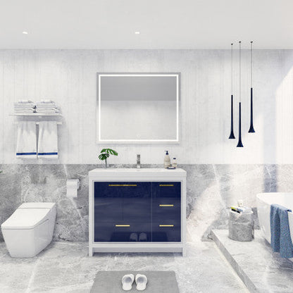 Dolce 42" Freestanding Bathroom Vanity with Reinforced Acrylic Integrated Sink Top