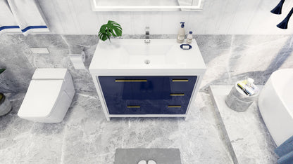 Dolce 42" Freestanding Bathroom Vanity with Reinforced Acrylic Integrated Sink Top