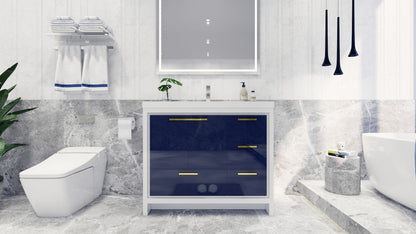 Dolce 42" Freestanding Bathroom Vanity with Reinforced Acrylic Integrated Sink Top