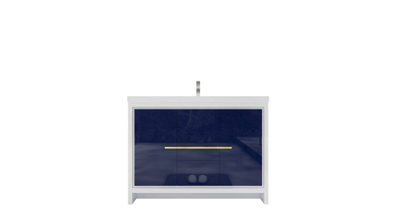 Dolce 48" Freestanding Bathroom Vanity with Reinforced Acrylic Integrated Sink Top