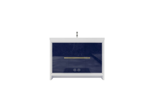 Dolce 48" Freestanding Bathroom Vanity with Reinforced Acrylic Integrated Sink Top