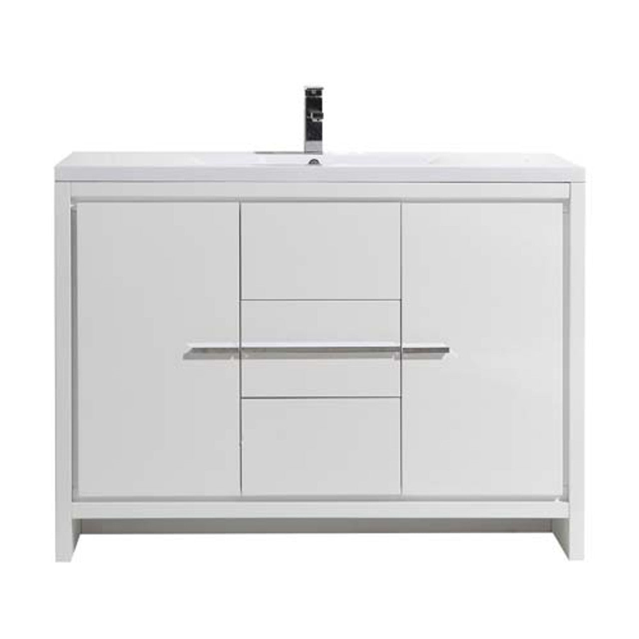 Dolce 48" Freestanding Bathroom Vanity with Reinforced Acrylic Integrated Sink Top