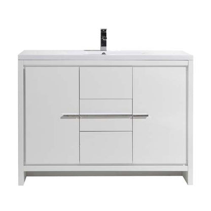 Dolce 48" Freestanding Bathroom Vanity with Reinforced Acrylic Integrated Sink Top