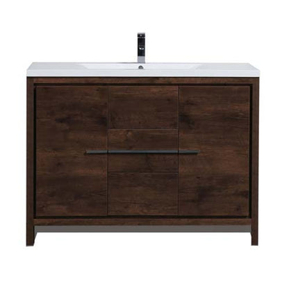 Dolce 48" Freestanding Bathroom Vanity with Reinforced Acrylic Integrated Sink Top