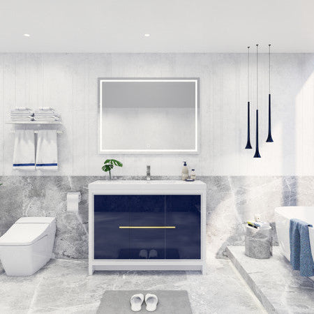 Dolce 48" Freestanding Bathroom Vanity with Reinforced Acrylic Integrated Sink Top