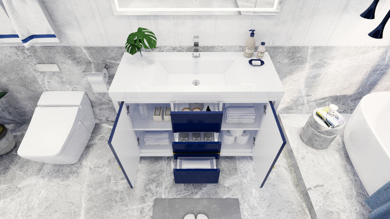 Dolce 48" Freestanding Bathroom Vanity with Reinforced Acrylic Integrated Sink Top