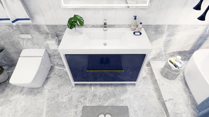 Dolce 48" Freestanding Bathroom Vanity with Reinforced Acrylic Integrated Sink Top