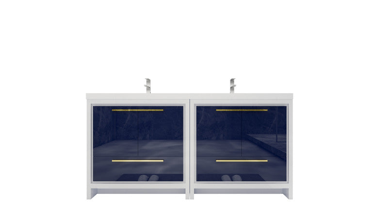 Dolce 72" Freestanding Bathroom Vanity with Reinforced Acrylic Integrated Sink Top