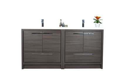 Dolce 72" Freestanding Bathroom Vanity with Reinforced Acrylic Integrated Sink Top