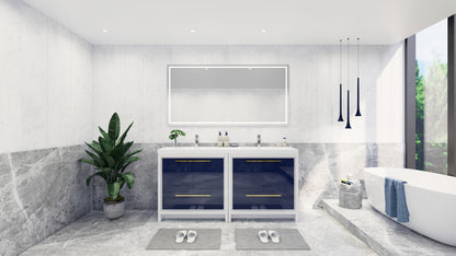 Dolce 72" Freestanding Bathroom Vanity with Reinforced Acrylic Integrated Sink Top