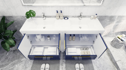 Dolce 72" Freestanding Bathroom Vanity with Reinforced Acrylic Integrated Sink Top