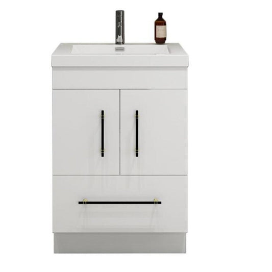 Elsa 24" Freestanding Bathroom Vanity with Reinforced Acrylic Integrated Sink Top