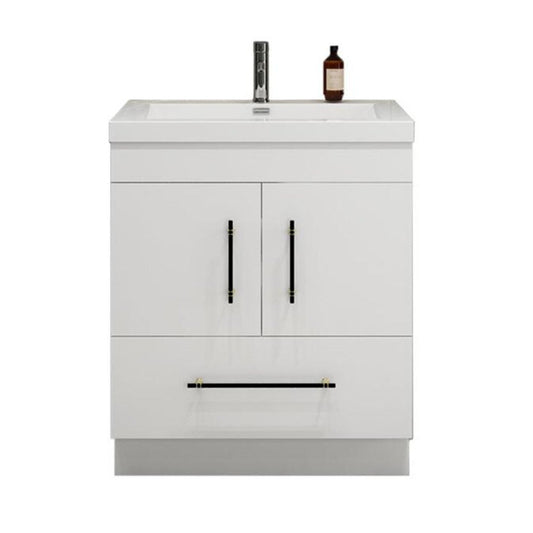 Elsa 30" Freestanding Bathroom Vanity with Reinforced Acrylic Integrated Sink Top
