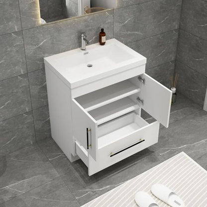 Elsa 30" Freestanding Bathroom Vanity with Reinforced Acrylic Integrated Sink Top