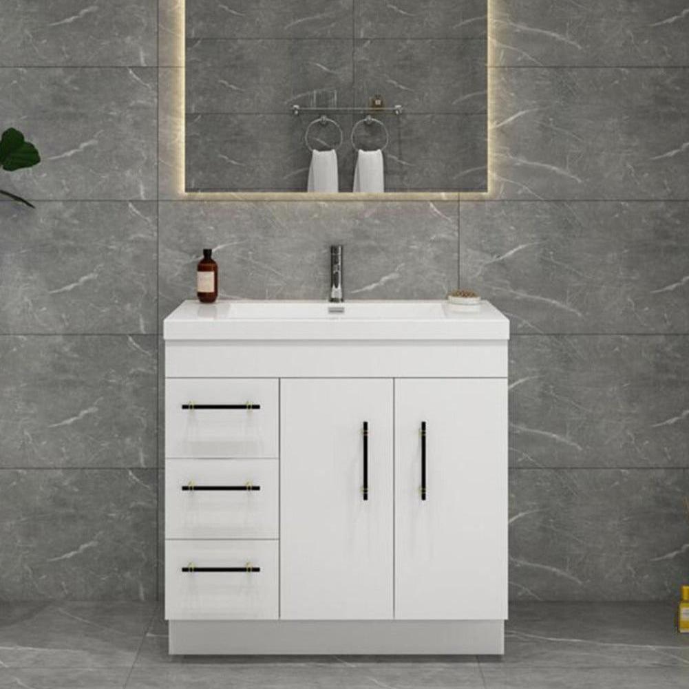 Elsa 36" Freestanding Bathroom Vanity with Reinforced Acrylic Integrated Sink Top
