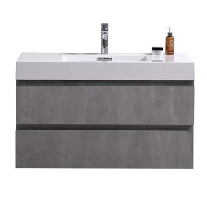 Fortune 42" Wall Mounted Bathroom Vanity with Reinforced Acrylic Integrated Sink Top