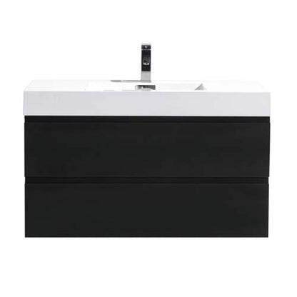 Fortune 42" Wall Mounted Bathroom Vanity with Reinforced Acrylic Integrated Sink Top