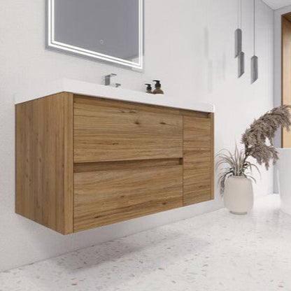 Jade 36" Wall Mounted Bathroom Vanity with Reinforced Acrylic Integrated Sink Top