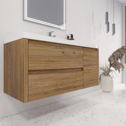Jade 48" Wall Mounted Bathroom Vanity with Reinforced Acrylic Integrated Sink Top