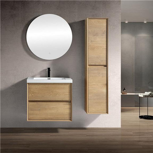 Kingdee 24" Wall Mounted Bathroom Vanity with Reinforced Acrylic Integrated Sink Top