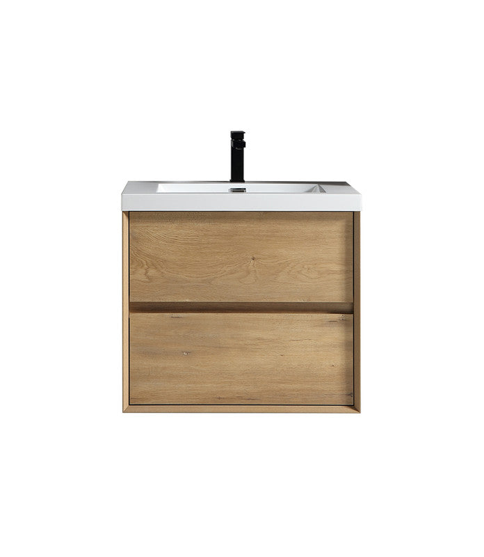 Kingdee 24" Wall Mounted Bathroom Vanity with Reinforced Acrylic Integrated Sink Top