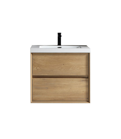 Kingdee 24" Wall Mounted Bathroom Vanity with Reinforced Acrylic Integrated Sink Top