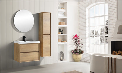 Kingdee 30" Wall Mounted Bathroom Vanity with Reinforced Acrylic Integrated Sink Top