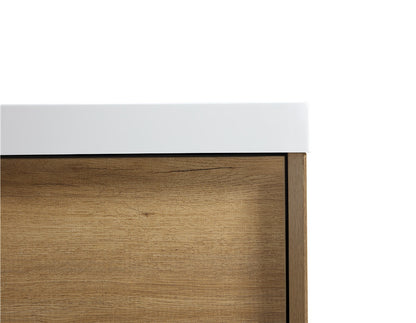 Kingdee 36" Wall Mounted Bathroom Vanity with Reinforced Acrylic Integrated Sink Top