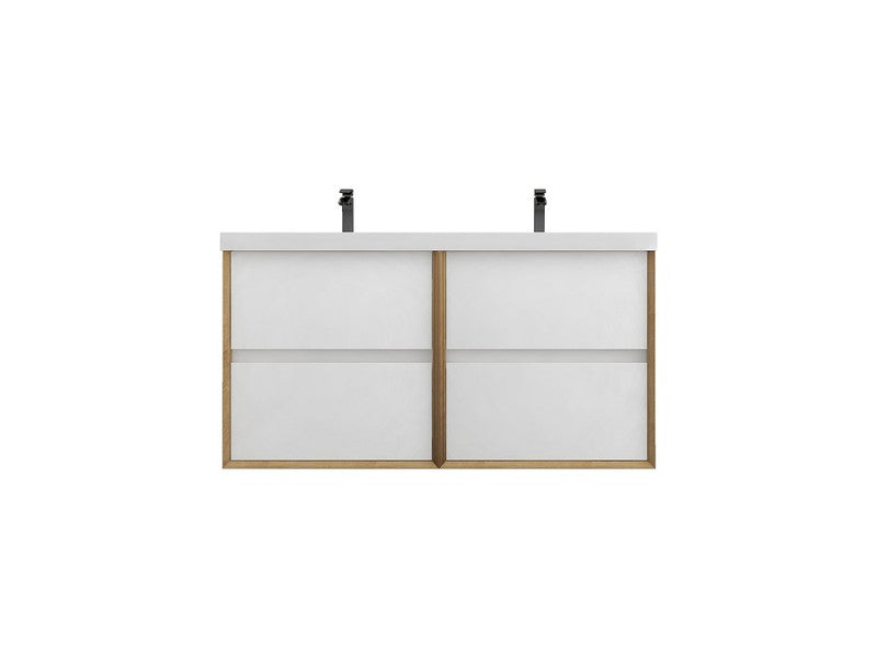 Kingdee 48" Wall Mounted Bathroom Vanity with Reinforced Acrylic Integrated Sink Top