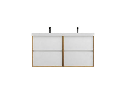 Kingdee 48" Wall Mounted Bathroom Vanity with Reinforced Acrylic Integrated Sink Top