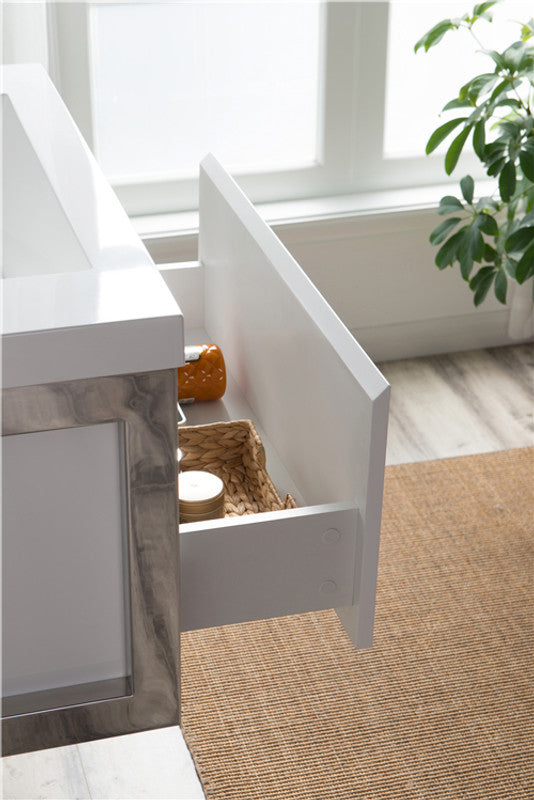 Lake 30" Wall Mounted Bathroom Vanity with Reinforced Acrylic Integrated Sink Top