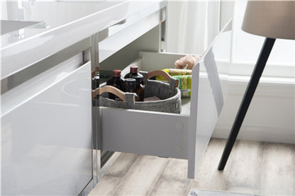 Lake 72" Wall Mounted Bathroom Vanity with Reinforced Acrylic Integrated Sink Top