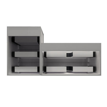 Max 56" Wall Mounted Bathroom Vanity with Reinforced Acrylic Integrated Sink Top and Linen Cabinet