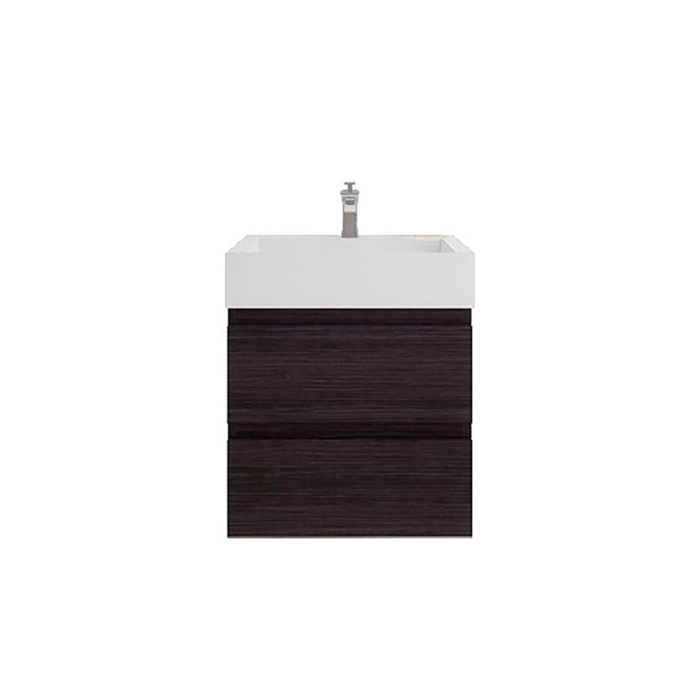 Monterey 24" Wall Mounted Bathroom Vanity with Reinforced Acrylic Integrated Sink Top